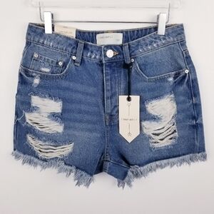 Banjara Denim Distressed High Rise Jean Shorts NWT